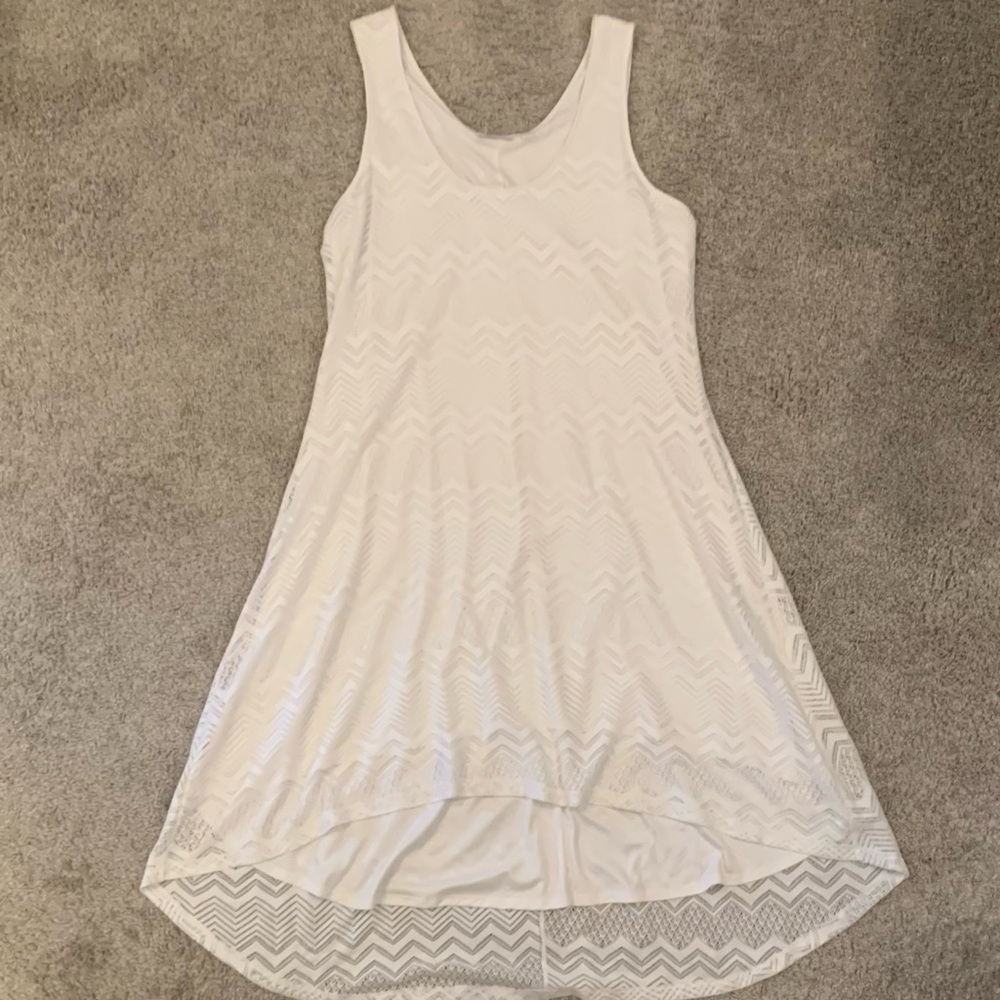 NY&Co White Tank Top High/Low Dress - XL